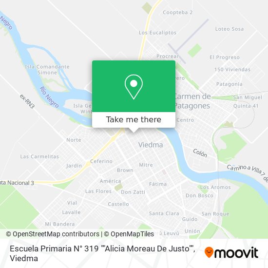 Escuela Primaria N° 319 ""Alicia Moreau De Justo"" map