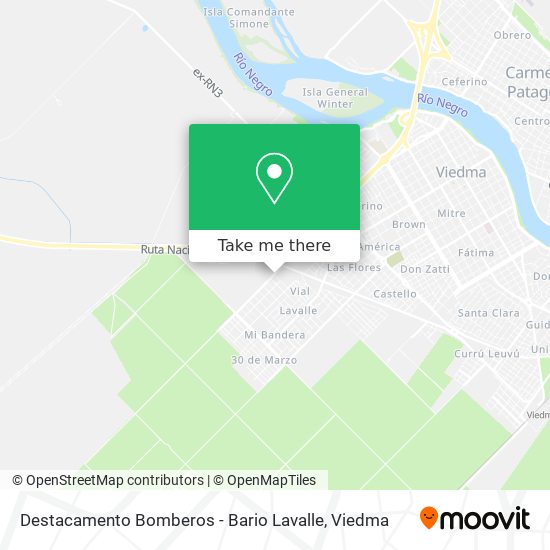 Mapa de Destacamento Bomberos - Bario Lavalle