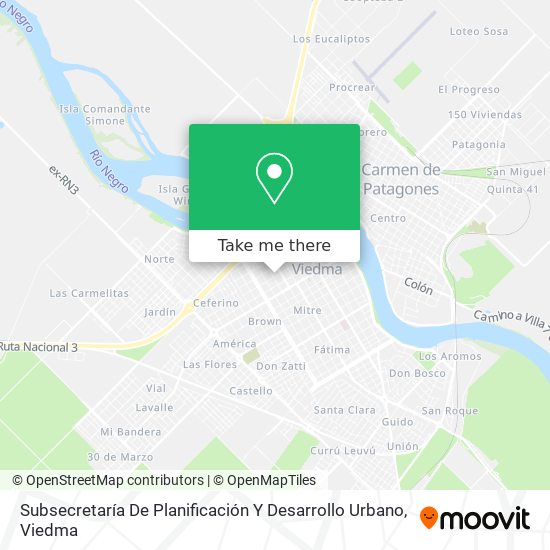 Subsecretaría De Planificación Y Desarrollo Urbano map