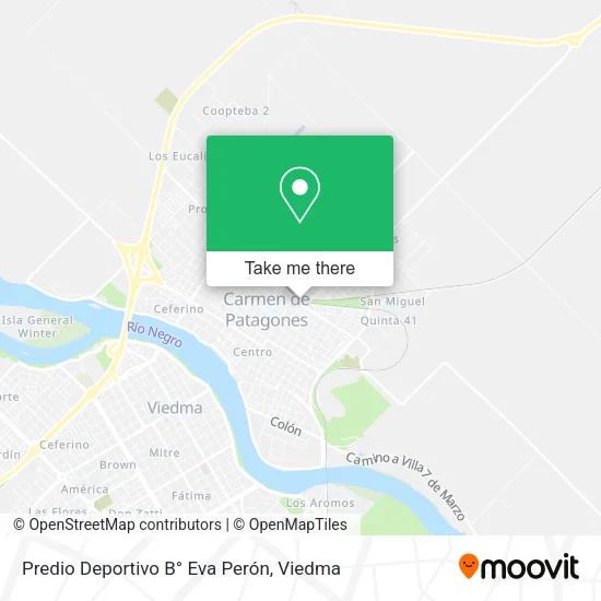 Mapa de Predio Deportivo B° Eva Perón