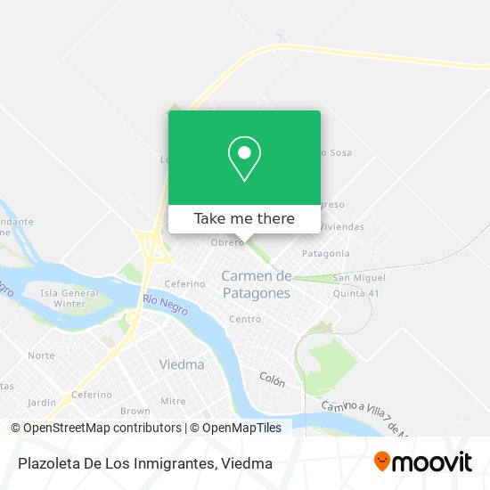 Mapa de Plazoleta De Los Inmigrantes