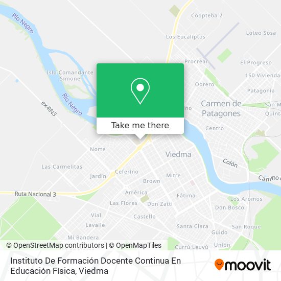 Instituto De Formación Docente Continua En Educación Física map