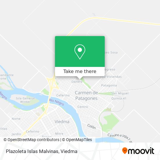 Mapa de Plazoleta Islas Malvinas