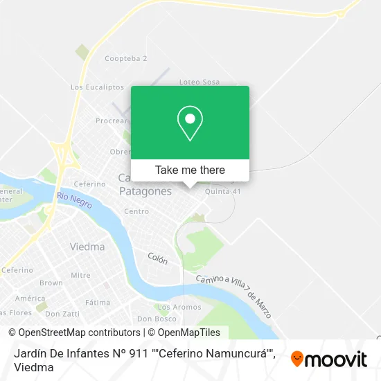 Mapa de Jardín De Infantes Nº 911 ""Ceferino Namuncurá""