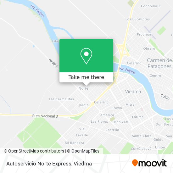 Mapa de Autoservicio Norte Express