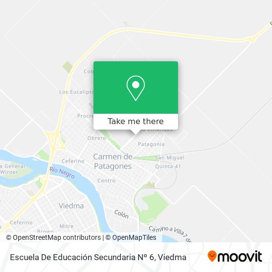 Mapa de Escuela De Educación Secundaria Nº 6