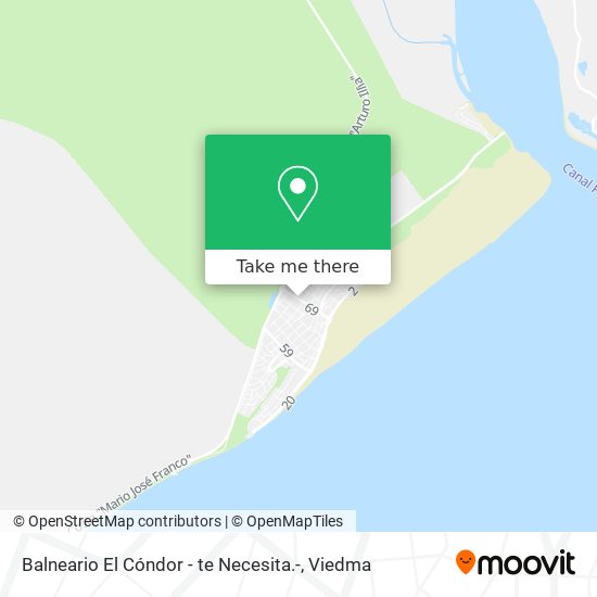 Balneario El Cóndor - te Necesita.- map