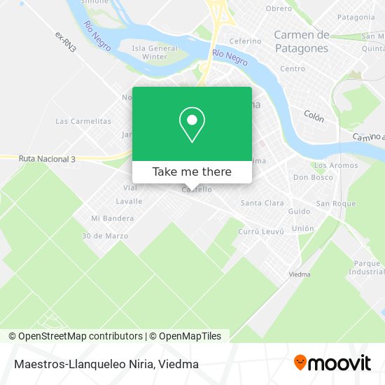 Maestros-Llanqueleo Niria map
