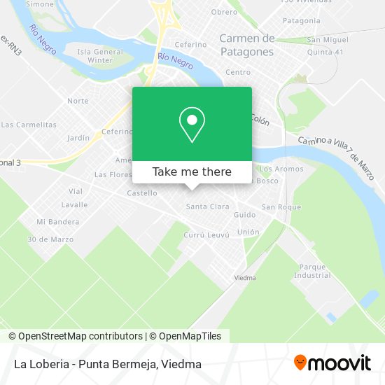 La Loberia - Punta Bermeja map