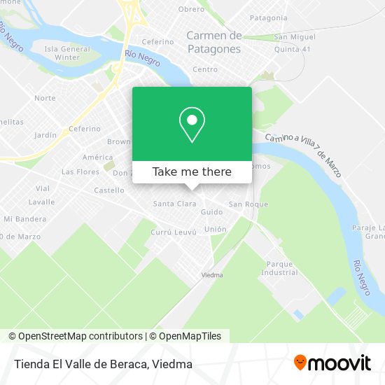 Mapa de Tienda El Valle de Beraca