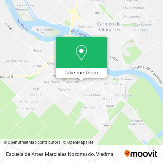 Mapa de Escuela de Artes Marciales Nozomu do