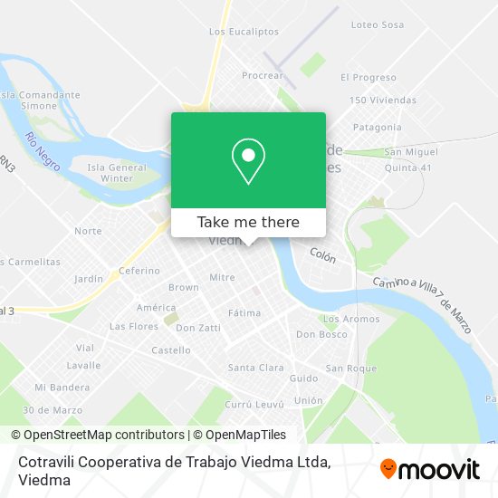 Cotravili Cooperativa de Trabajo Viedma Ltda map