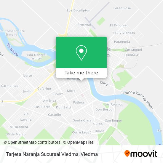 Mapa de Tarjeta Naranja Sucursal Viedma