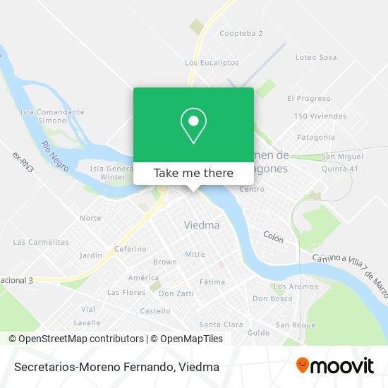 Secretarios-Moreno Fernando map