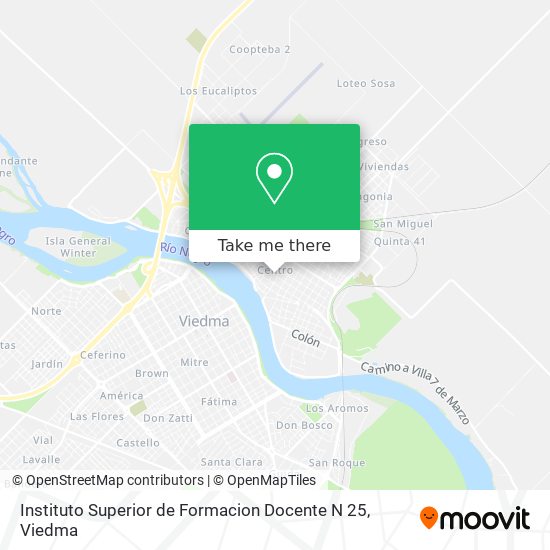 Instituto Superior de Formacion Docente N 25 map