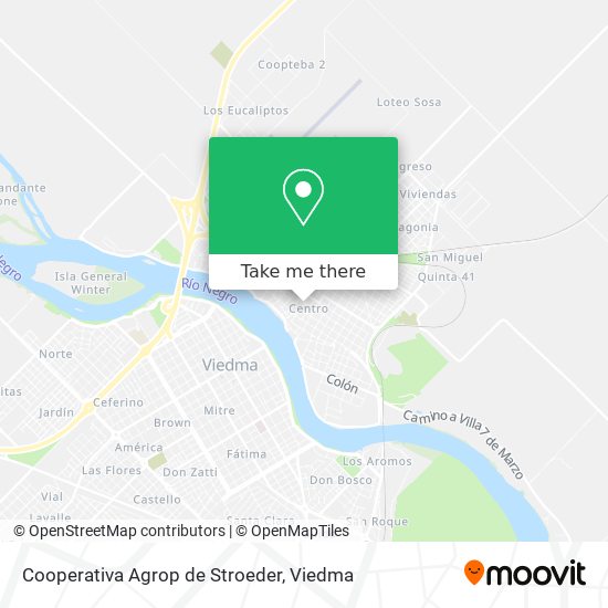 Cooperativa Agrop de Stroeder map