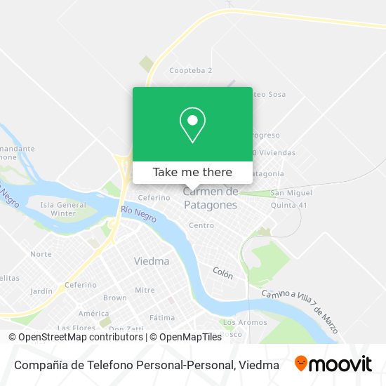 Compañía de Telefono Personal-Personal map