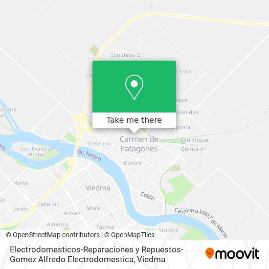 Electrodomesticos-Reparaciones y Repuestos-Gomez Alfredo Electrodomestica map