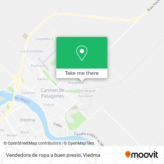 Mapa de Vendedora de ropa a buen presio