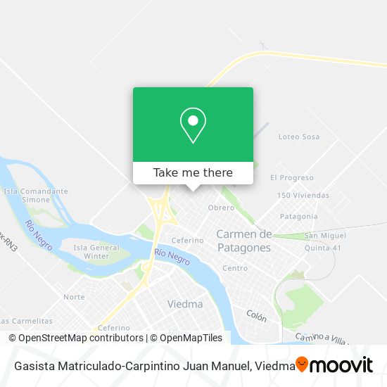 Mapa de Gasista Matriculado-Carpintino Juan Manuel
