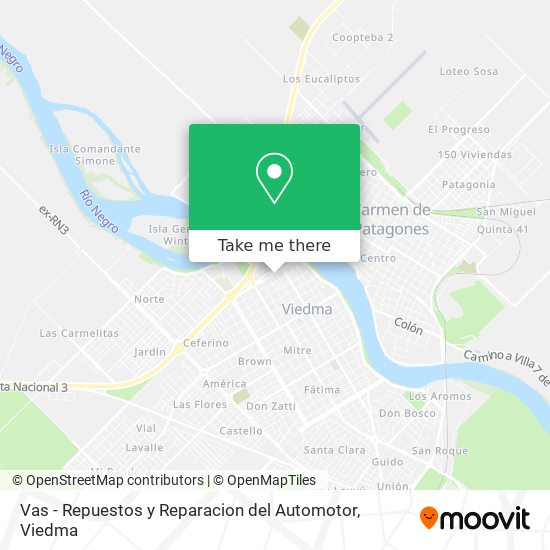 Vas - Repuestos y Reparacion del Automotor map