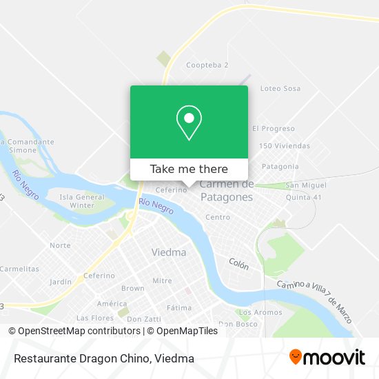 Mapa de Restaurante Dragon Chino