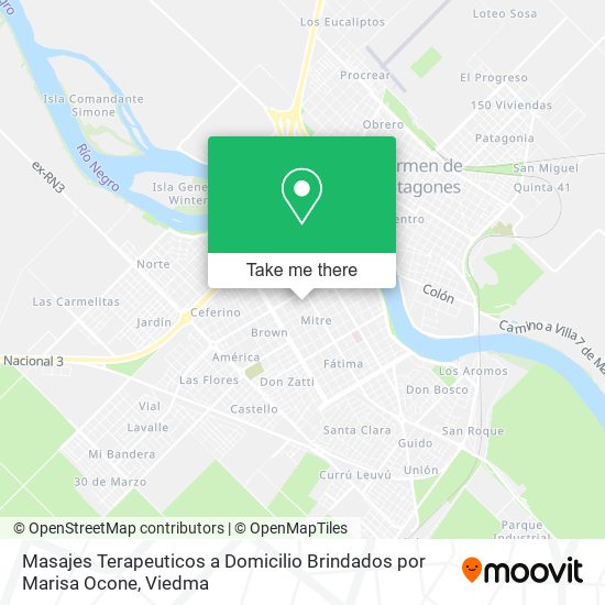 Masajes Terapeuticos a Domicilio Brindados por Marisa Ocone map
