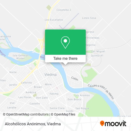 Alcohólicos Anónimos map