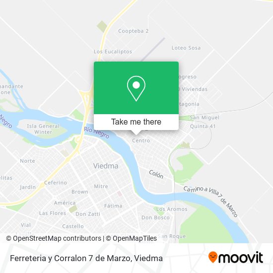 Mapa de Ferreteria y Corralon 7 de Marzo