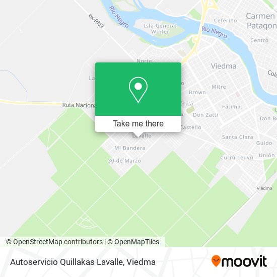 Autoservicio Quillakas Lavalle map