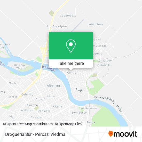Mapa de Droguería Sur - Percaz