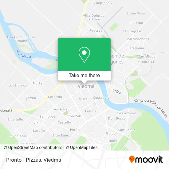 Pronto+ Pizzas map