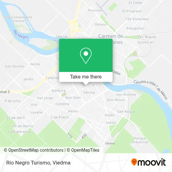 Río Negro Turismo map