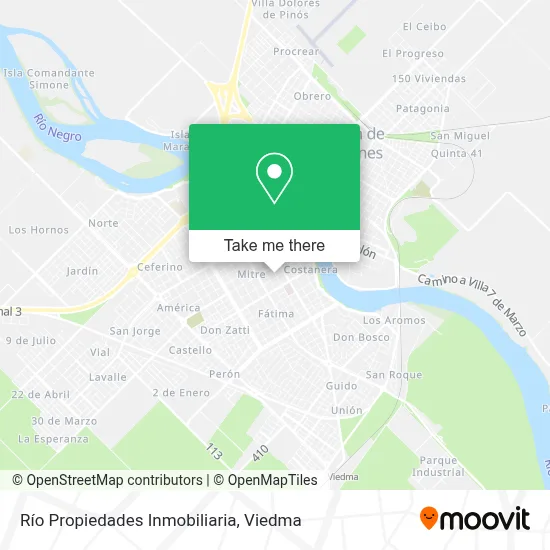 Río Propiedades Inmobiliaria map