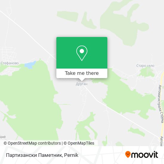 Карта Партизански Паметник