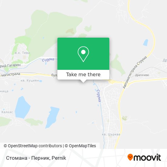 Стомана - Перник map