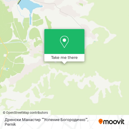 Карта Дренски Манастир ""Успение Богородично""