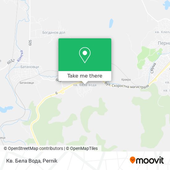 Кв. Бела Вода map