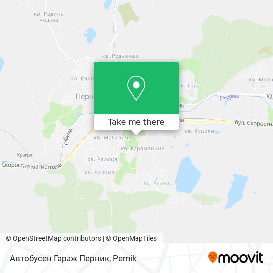 Автобусен Гараж Перник map