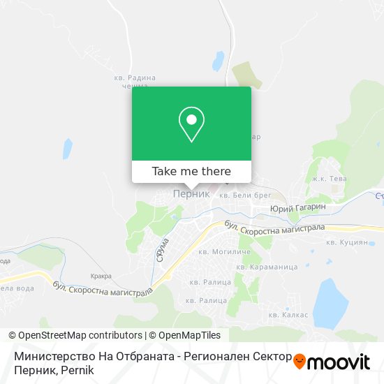 Министерство На Отбраната - Регионален Сектор Перник map