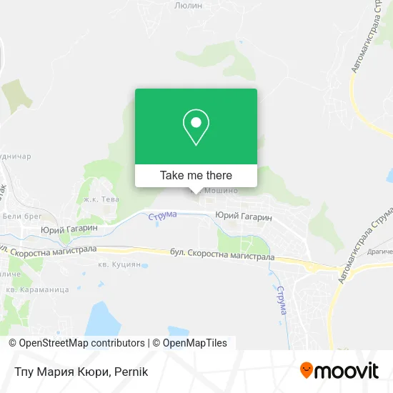 Карта Тпу Мария Кюри