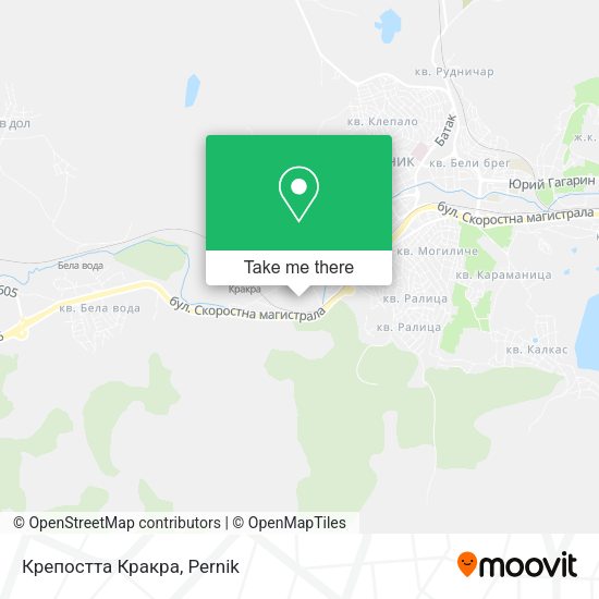 Карта Крепостта Кракра