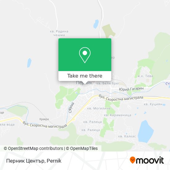 Перник Център map