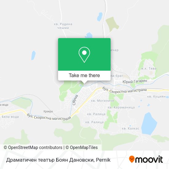 Карта Драматичен театър Боян Дановски