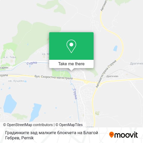 Карта Градинките зад малките блокчета на Благой Гебрев