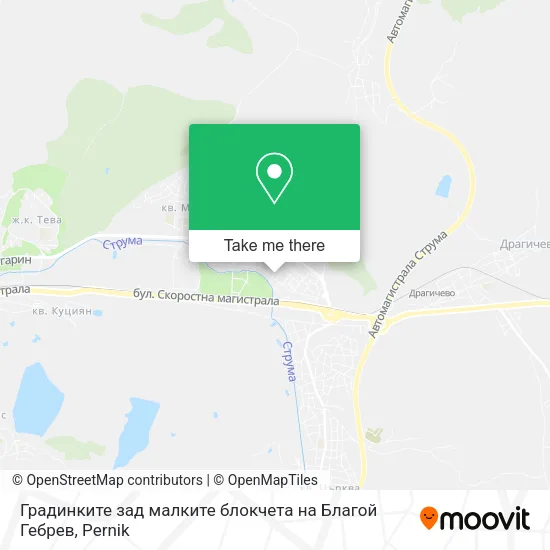 Карта Градинките зад малките блокчета на Благой Гебрев