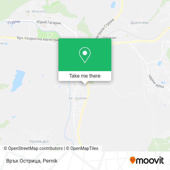 Карта Връх Острица