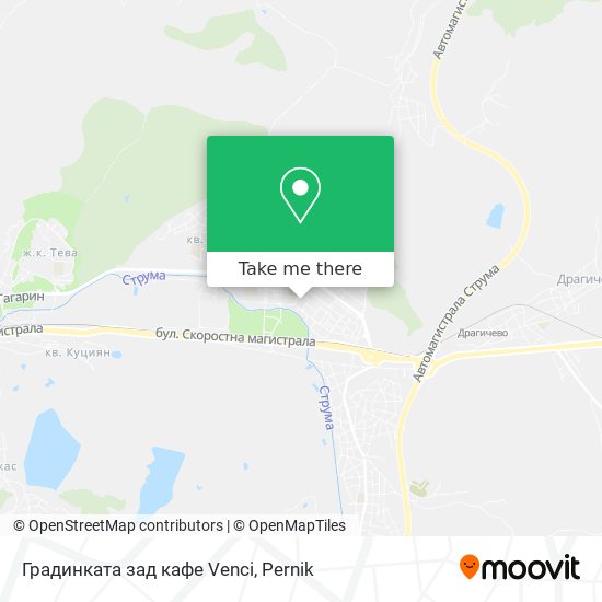 Градинката зад кафе Venci map