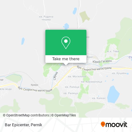 Bar Epicenter map