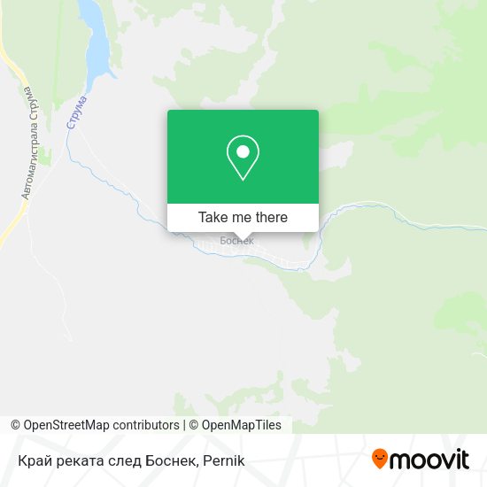 Край реката след Боснек map
